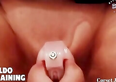 Dildo Riding Sissy in Chastity