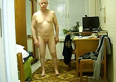 schizophrenic Andryusha shows his hole in the ass