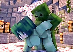 Minecraft porn in cave