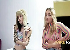 two College Gals Convince Concierge To Share His Daybed