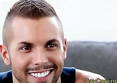 Jock with great smile anal fucked at gay castings