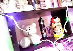 Hawt performance of a aged floozy with large dildos in her butt, in her vagina, with a schlong in throat! ))