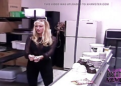 Dance Floor Hottie Gets Naked in Bar Back Room