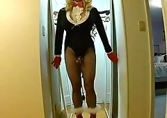 Crossdresser futa bunny having some fun
