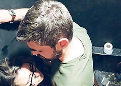 Naughty hotwife gets caught in the bar bathroom getting raw and dirty