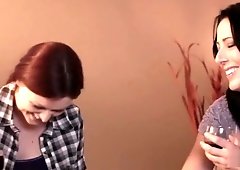 Passionate lesbian sex scene