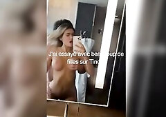 French Girlfriend's 1st interracial lesbo experience. Banging my most good ally's French Girlfriend close up