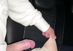 I went out for a walk, drank the goo. POV deepthroat. Outdoor sex & oral-job. Flashing boobs.