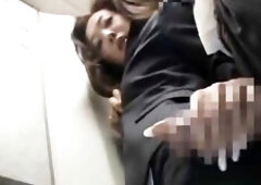 Drunk Japanese Business Woman Takes it from stranger in elevator like a true slut whore bitch