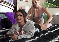 Erotic Medusa & Kay Lovely get naughty in the bedroom & squirt like crazy!