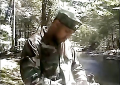 Randy Soldier Whacking Off Outdoor