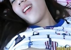 Pretty ladyboy gets her asshole ripped