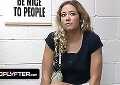 Shoplyfter - naughty teenager slut lets the security guard stretch her teen vagina and cum inside her to avoid good