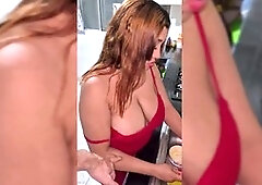 My wife nags about keeping the house clean, but in the end, I help her out and she rewards me with her nice ass