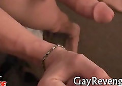 Huge dick fucks head of a gay