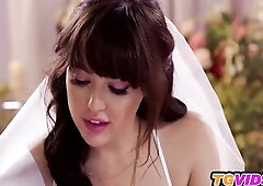 Busy Setting up a Bridal Games Booth at a Wedding Expo