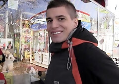 Pretty faced amateur fucked in the ass