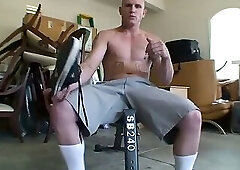 JT Stryker Lifting Weights, Stripping, And Then Jacking Off