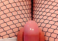Removing my sissy pink chastity cage and play with my tiny clity