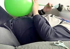 Heavy breathing, gay latex, gay breath control