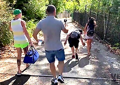 PICK UP YOUNG GIRL & MAKE GANG BANG ORGY ON THE BEACH