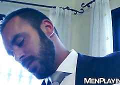 Businessman Robbie Rojo is drilled deep by his butler Xavi Duran