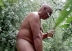 The good fat piss-drinker and wanker-sniffer of stinky socks by the river!