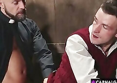 Altar Boy Rides Reverend Snow's Cock