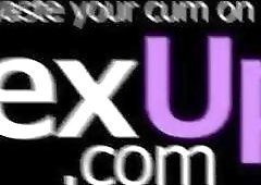 Seductive luscious shemale babe with nice tits sucks pale cock