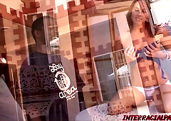 College girl Nikki Anne takes Richard Mann's BBC outdoors in missionary position