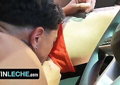 Mexican Leche - Sizzling Colombian Hitchhiker Cain Gomez Fellates Stranger's Fuckpole In His Camper
