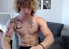 Jocks and fellows having some solo fun on webcam