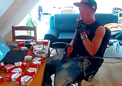 A desk full of cigs during the time that smokin' and stroking