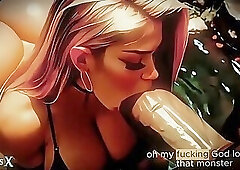 Orc Elf Alien Fantasy Blowjob & Titfuck Compilation - Animated Porn (AI Generated)