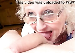 OldNanny - Slutty Granny In Glasses Gives Oral sex And Gets Banged Hard By Hot Dude