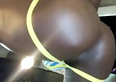 Amazing Bubble Black Ass Trying His Hole 4