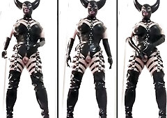 CD Demon Latex Rubber Doll Headmistress Devil Fetish Queen