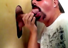 New Guy Tries Out A Gloryhole Blowjob