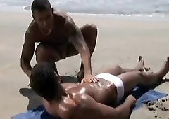 Horny Latinos Fucking On The Beach