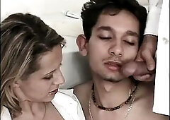 Bisex 3some bang action at the doctor's getting pounded hard until all of 'em cum hard.