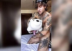 FTM Yiff screws Polar Bear Plushie (the one and the other holes!)