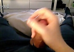 Late Night Wanking with a Cock Ring and a Lotta Lube