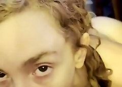 Redhead Slut Deepthroat Blowjob