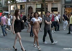 Big Titted naked Latin walked in public