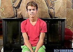 Young and attractive Alex Jordan jerking off with a fleshlight solo