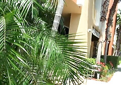 8th Street Latinas - Bald Mia Pearl masturbation in high heels