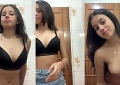 Perfect Body Busty Girl Undressing And Fingering Indian NRI Desi