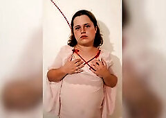 Ravishing transsexual undressing for u