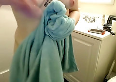 thick camgirl in shower tease video!! getting horny-- pt1 of 2 (pt2 is pvt)