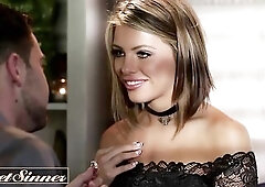 FASCINATING SINNER - Brunette hair Gal Groans In Enjoyment As Her Taut Twat Takes Each Inch Of Her Boyfriend's Hard Dick